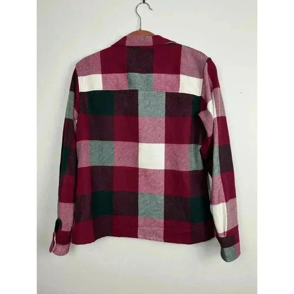 Cabelas Shacket Womens Size Large Plaid Check Pockets Pockets Button Front - Picture 2 of 5